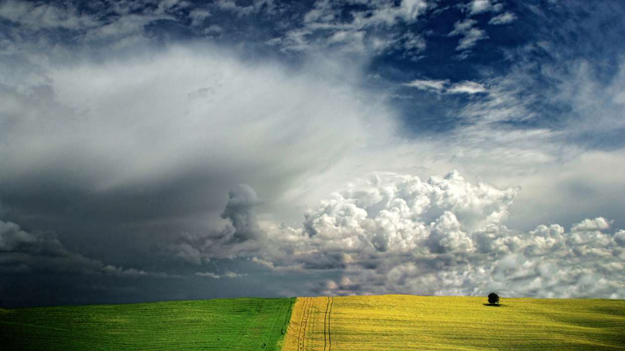 Clouds,Landschaft,Felder