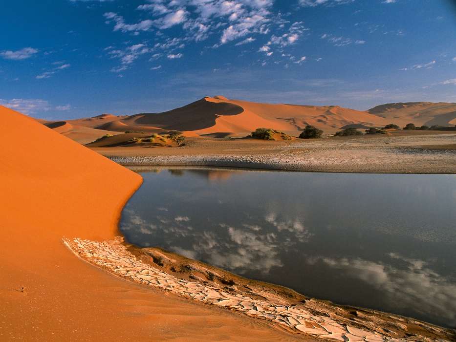 Landschaft,Flüsse,Sand,Wüste