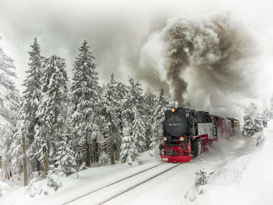 Transport,Landschaft,Winterreifen,Schnee,Züge