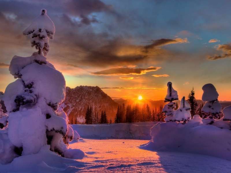 Landschaft,Schnee,Sunset,Winterreifen
