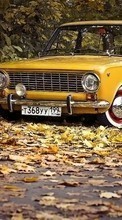 Lade kostenlos Hintergrundbilder Transport,Auto,Roads,Herbst,Blätter,Lada für Handy oder Tablet herunter.