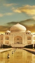 Lade kostenlos 360x640 Hintergrundbilder Landschaft,Architektur,Taj Mahal für Handy oder Tablet herunter.
