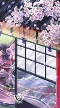 Lade kostenlos 240x320 Hintergrundbilder Anime,Blumen für Handy oder Tablet herunter.