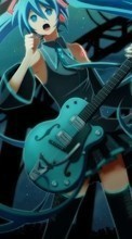 Musik,Anime,Mädchen,Gitarren für Sony Xperia M