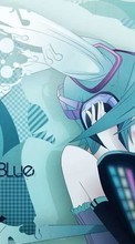 Lade kostenlos Hintergrundbilder Kopfhörer,Vocaloids,Miku Hatsune,Musik,Anime,Mädchen für Handy oder Tablet herunter.