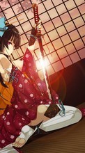 Lade kostenlos Hintergrundbilder Anime,Mädchen,Swords für Handy oder Tablet herunter.