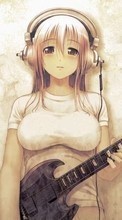 Lade kostenlos Hintergrundbilder Anime,Mädchen,Musik für Handy oder Tablet herunter.