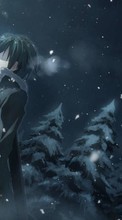 Lade kostenlos Hintergrundbilder Anime,Winterreifen,Männer,Schnee für Handy oder Tablet herunter.