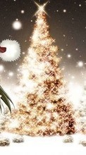 Lade kostenlos Hintergrundbilder Feiertage,Anime,Neujahr,Weihnachten für Handy oder Tablet herunter.