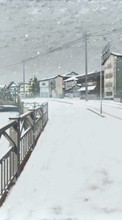 Lade kostenlos Hintergrundbilder Anime,Landschaft,Winterreifen für Handy oder Tablet herunter.