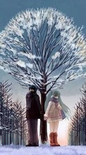 Lade kostenlos Hintergrundbilder Anime,Winterreifen für Handy oder Tablet herunter.