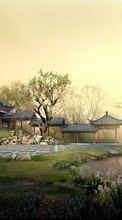 Architektur,Asien,Häuser,Landschaft für Samsung Monte S5620