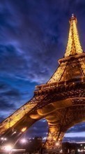 Lade kostenlos Hintergrundbilder Landschaft,Übernachtung,Architektur,Eiffelturm für Handy oder Tablet herunter.