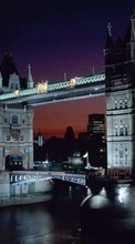Lade kostenlos Hintergrundbilder Übernachtung,Architektur,London,Landschaft,Städte,Flüsse,Bridges für Handy oder Tablet herunter.
