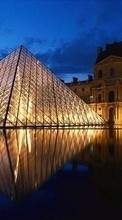 Lade kostenlos Hintergrundbilder Landschaft,Städte,Architektur,Paris,Louvre für Handy oder Tablet herunter.