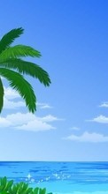 Landschaft,Wasser,Sky,Sea,Palms,Bilder für Samsung Galaxy Fit