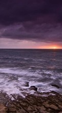Lade kostenlos 320x240 Hintergrundbilder Landschaft,Wasser,Sunset,Sky,Kunst,Sea,Sun für Handy oder Tablet herunter.