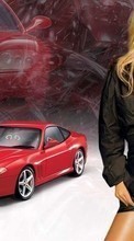 Musik,Transport,Auto,Menschen,Mädchen,Ferrari,Britney Spears für Samsung D600