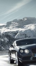 Lade kostenlos Hintergrundbilder Auto,Mountains,Landschaft,Schnee,Transport für Handy oder Tablet herunter.