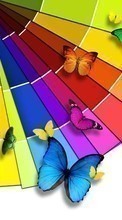 Lade kostenlos Hintergrundbilder Schmetterlinge,Insekten,Regenbogen für Handy oder Tablet herunter.