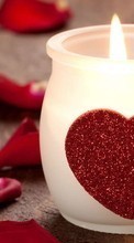 Lade kostenlos Hintergrundbilder Valentinstag,Liebe,Feiertage,Herzen,Kerzen für Handy oder Tablet herunter.