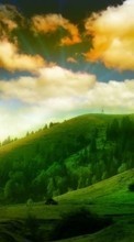 Lade kostenlos Hintergrundbilder Landschaft,Bäume,Sky,Mountains,Clouds,Luftballons für Handy oder Tablet herunter.