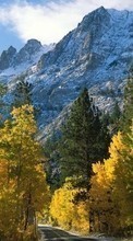 Lade kostenlos Hintergrundbilder Landschaft,Bäume,Mountains,Herbst für Handy oder Tablet herunter.