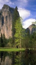 Lade kostenlos Hintergrundbilder Bäume,Mountains,Landschaft,Flüsse für Handy oder Tablet herunter.