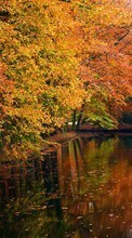 Lade kostenlos Hintergrundbilder Landschaft,Flüsse,Bäume,Herbst,Boote für Handy oder Tablet herunter.