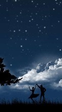 Menschen,Bäume,Sky,Sterne,Übernachtung,Clouds,Bilder,Dance für Sony Xperia ZR LTE