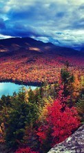 Lade kostenlos Hintergrundbilder Bäume,Herbst,Seen,Landschaft für Handy oder Tablet herunter.