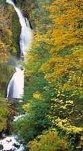 Lade kostenlos Hintergrundbilder Landschaft,Bäume,Herbst,Wasserfälle für Handy oder Tablet herunter.