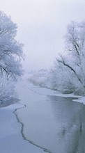 Lade kostenlos Hintergrundbilder Landschaft,Winterreifen,Flüsse,Bäume,Schnee für Handy oder Tablet herunter.