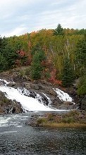 Landschaft,Flüsse,Bäume,Wasserfälle für LG Optimus 4X HD P880