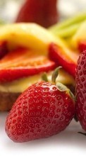 Lade kostenlos Hintergrundbilder Lebensmittel,Erdbeere,Dessert,Berries für Handy oder Tablet herunter.
