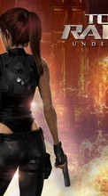 Lade kostenlos Hintergrundbilder Spiele,Mädchen,Feuer,Lara Croft: Tomb Raider für Handy oder Tablet herunter.