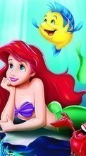 Lade kostenlos Hintergrundbilder Cartoon,Mädchen,Meerjungfrauen,The Little Mermaid für Handy oder Tablet herunter.