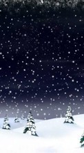 Winterreifen,Häuser,Schnee,Tannenbaum,Bilder für Sony Xperia SL