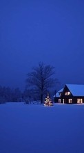 Lade kostenlos Hintergrundbilder Feiertage,Landschaft,Winterreifen,Häuser,Neujahr,Schnee,Weihnachten für Handy oder Tablet herunter.