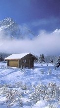 Lade kostenlos 1024x768 Hintergrundbilder Landschaft,Winterreifen,Häuser,Schnee für Handy oder Tablet herunter.