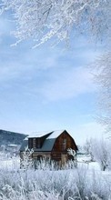 Lade kostenlos Hintergrundbilder Häuser,Landschaft,Winterreifen für Handy oder Tablet herunter.