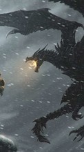 Lade kostenlos Hintergrundbilder Spiele,Dragons,The Elder Scrolls für Handy oder Tablet herunter.