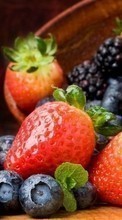 Lade kostenlos Hintergrundbilder Obst,Lebensmittel,Erdbeere,Blaubeeren,Berries für Handy oder Tablet herunter.