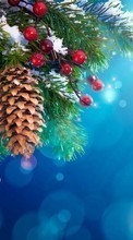 Lade kostenlos Hintergrundbilder Feiertage,Hintergrund,Cones,Neujahr,Tannenbaum,Weihnachten für Handy oder Tablet herunter.