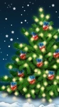 Lade kostenlos Hintergrundbilder Feiertage,Winterreifen,Hintergrund,Neujahr,Schnee,Tannenbaum,Weihnachten für Handy oder Tablet herunter.