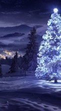 Lade kostenlos Hintergrundbilder Feiertage,Winterreifen,Neujahr,Schnee,Tannenbaum,Weihnachten,Bilder für Handy oder Tablet herunter.