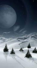 Lade kostenlos Hintergrundbilder Landschaft,Winterreifen,Planets,Schnee,Tannenbaum für Handy oder Tablet herunter.