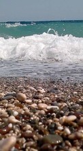 Lade kostenlos Hintergrundbilder Landschaft,Kiesel,Sea,Waves,Strand für Handy oder Tablet herunter.