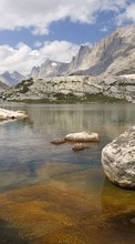 Lade kostenlos Hintergrundbilder Landschaft,Wasser,Flüsse,Stones,Mountains für Handy oder Tablet herunter.