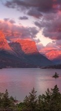Lade kostenlos 720x1280 Hintergrundbilder Landschaft,Sunset,Sky,Mountains,Seen für Handy oder Tablet herunter.